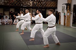 Alle in Kampfstellung „Kamae“